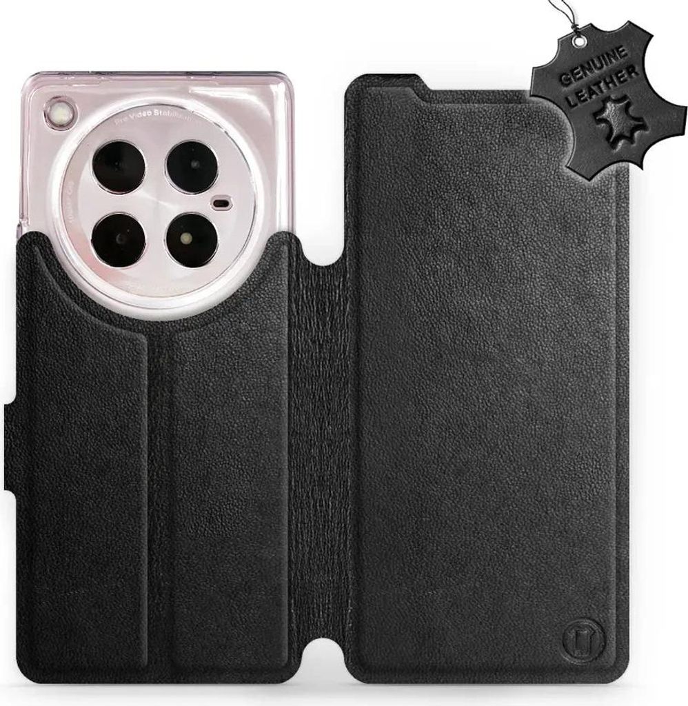 Echtleder Handyhülle für Infinix Zero 40 5G, Mobiwear Leather, Schwarz