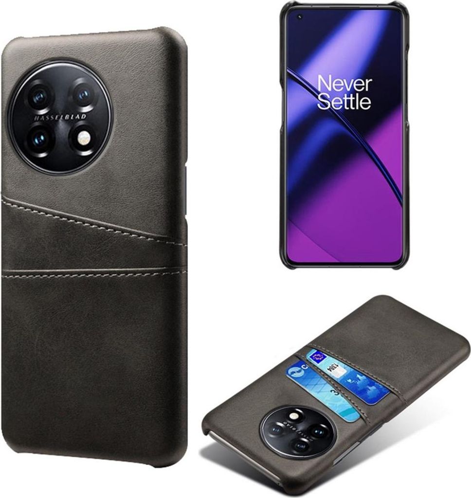 OnePlus 11 5G Hülle - Coverup Kartenfach Back Cover - Schwarz