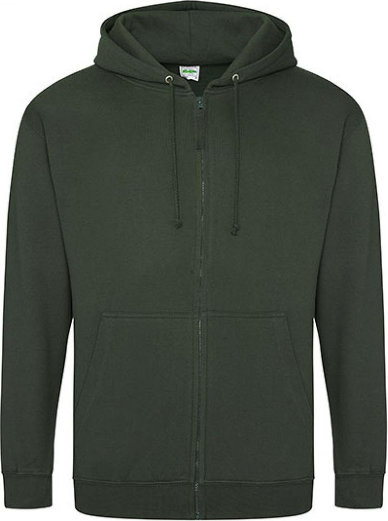 Just Hoods JH050 | Herren Kapuzenpulli mit Reisverschluss / Zoodie - Farbe: Forest Green - Größe: L