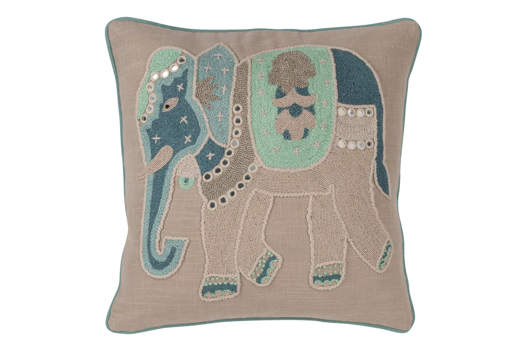 Coussin de Sol Enfant Eléphant Gris - Accessoire Lecture et Repos 45 cm
