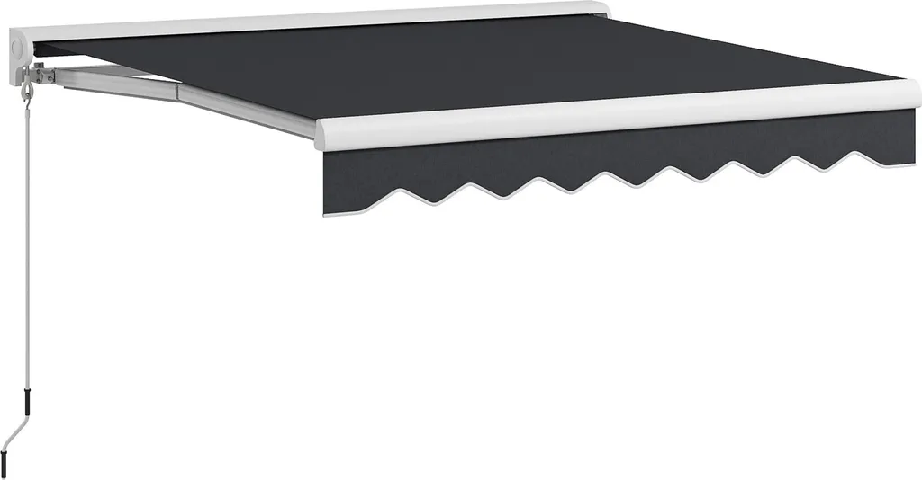Store banne électrique motorisé de 2,5m x 2m en aluminium gris moderne