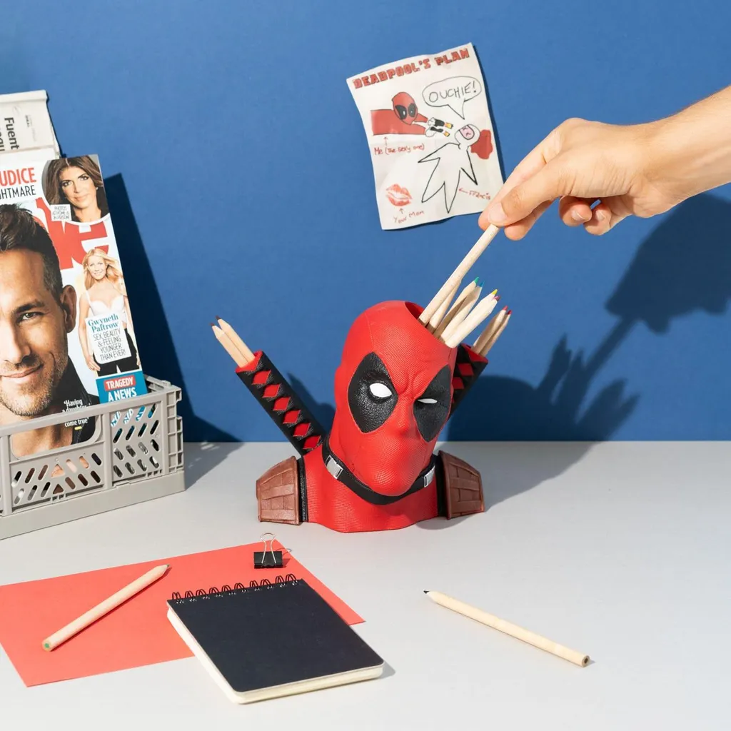 Pot à Crayons Deadpool Erik - Finition Premium Design Marvel Durable - 4