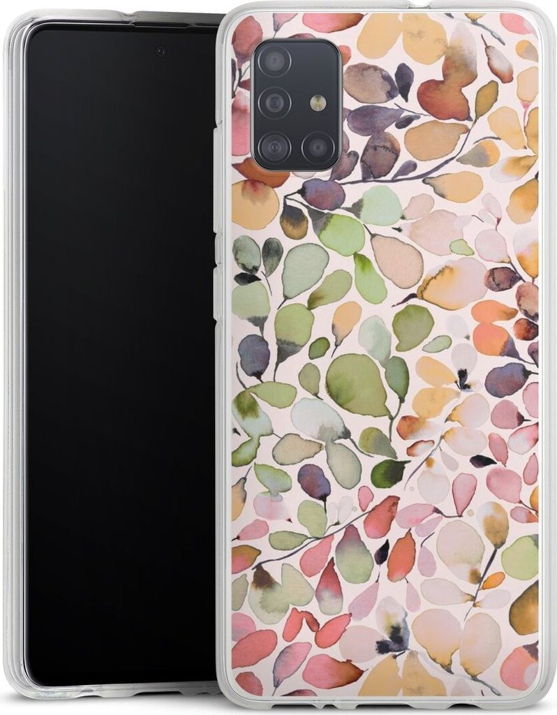 DeinDesign Handyhülle für Samsung Galaxy A51 Silikon Hülle Case Smartphone Schutzhülle Muster Pattern Eukalyptus