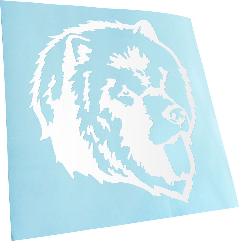 Kiwistar - Autoaufkleber - Chowchow Hund - Weiss - 40x36cm - Aufkleber für Auto, Laptop, Fahrrad, LKW, Motorrad mehrfarbig JDM Decal Racing