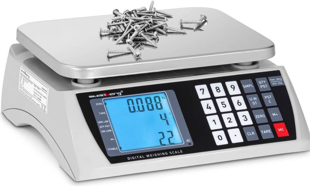 Expondo Steinberg Systems váha s počítadlom – 30 kg / 1 g – Obrázok produktu 