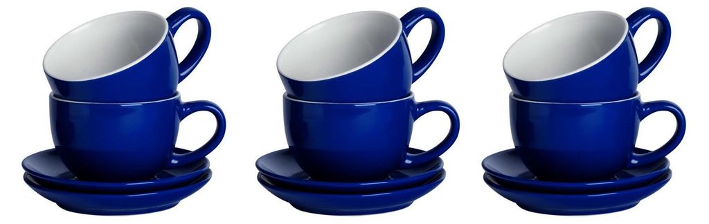 Argon Ta 12-teiliges Set aus farbigen Cappuccinotassen und Produktbild 