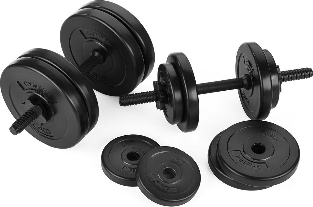 Gymtek sada činek 20kg - 2x rukojeti činek - 4x 2,5kg, 4x Obrázek produktu 6