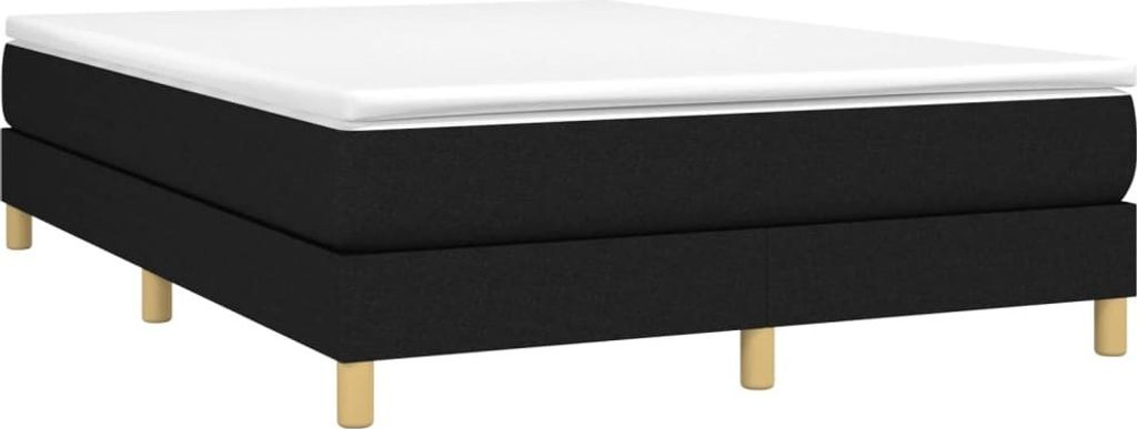 Cadre de lit sans matelas Noir 140x200 cm Tissu Image du produit 
