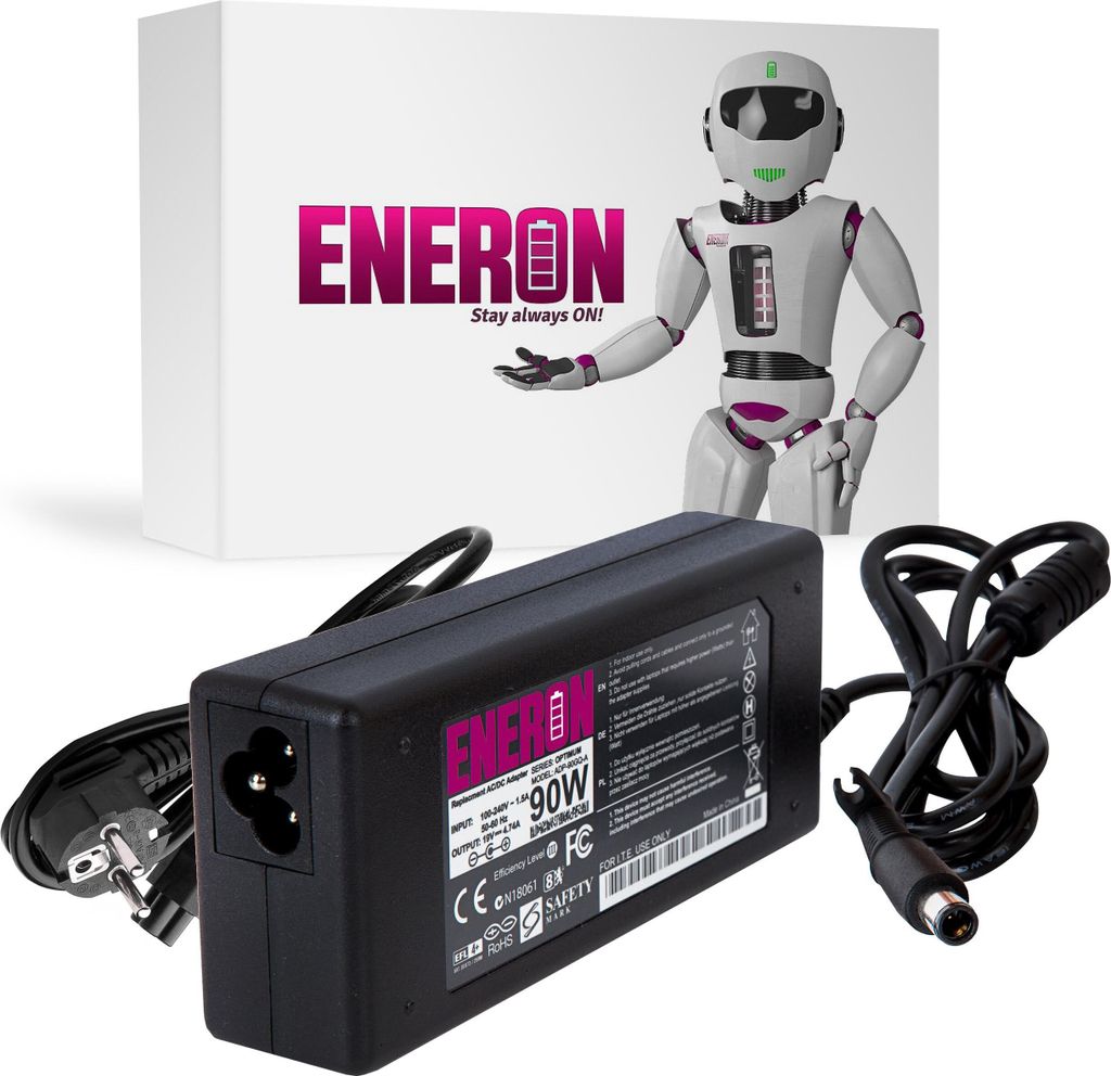 Laptop Ladegerät 90W 19V 4.74A 7,4 x 5,0 mm für HP Pavilion / ProBook schwarz Power Adapter