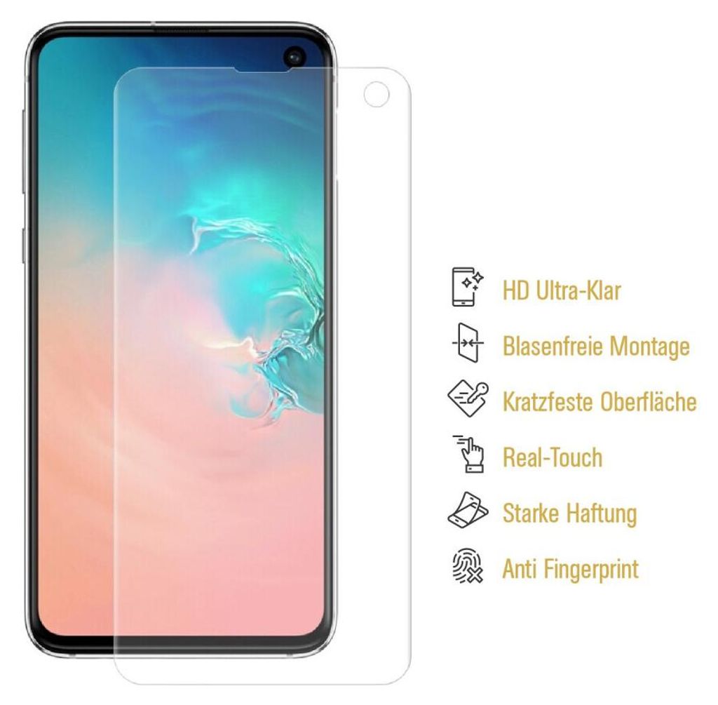 2x Panzerfolie für Samsung Galaxy S10e FULL COVER Produktbild 