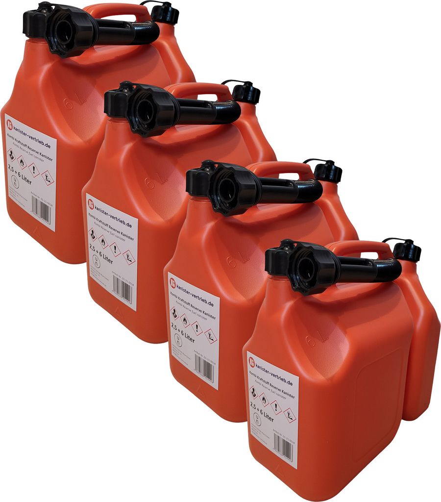 4er Set: 2,5 + 6,0 L Kombi Kanister Benzin Öl, Produktbild 
