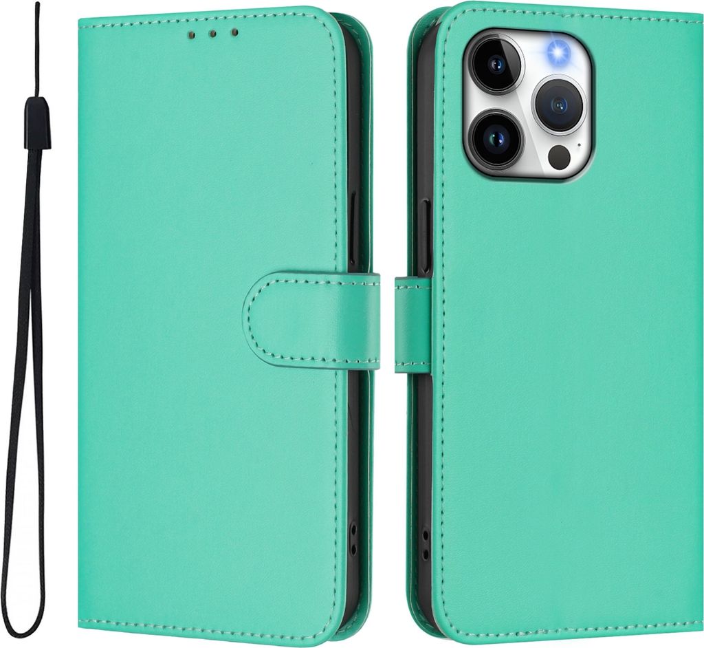 Mobigear Urban Wallet iPhone 16 Pro Max Hülle Klapphülle Geldbörse - Grün