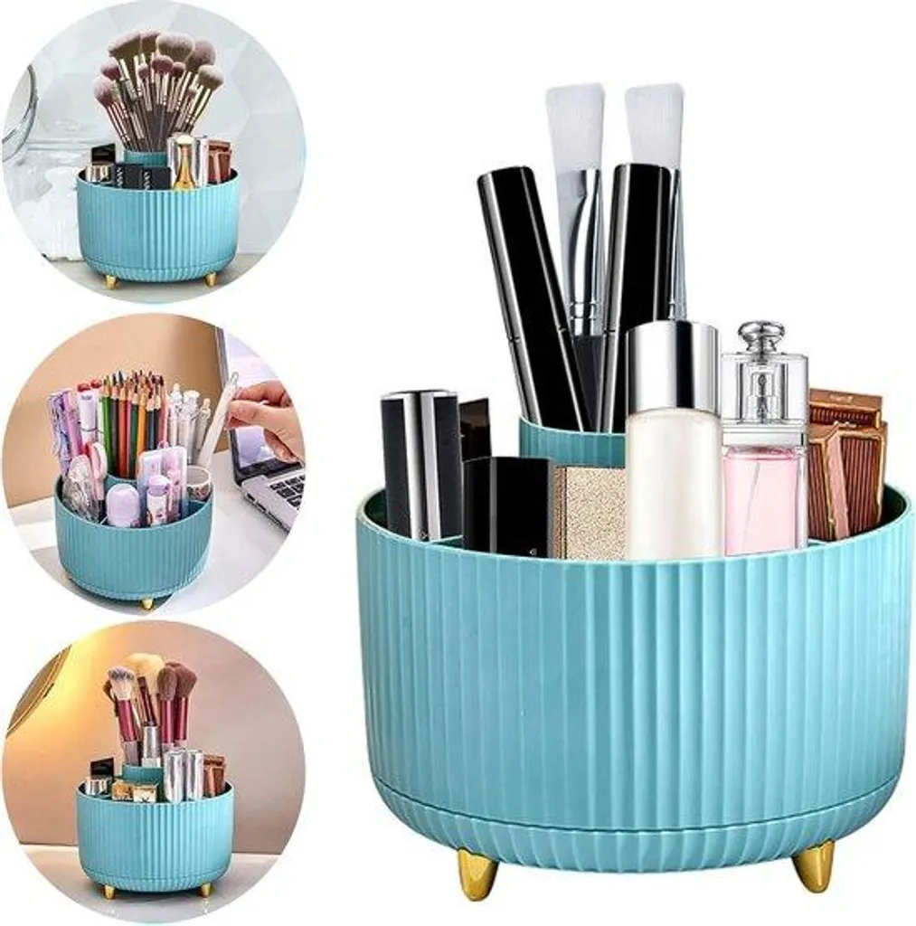 Organiseur de maquillage bleu lavable de haute qualité pour cosmétique