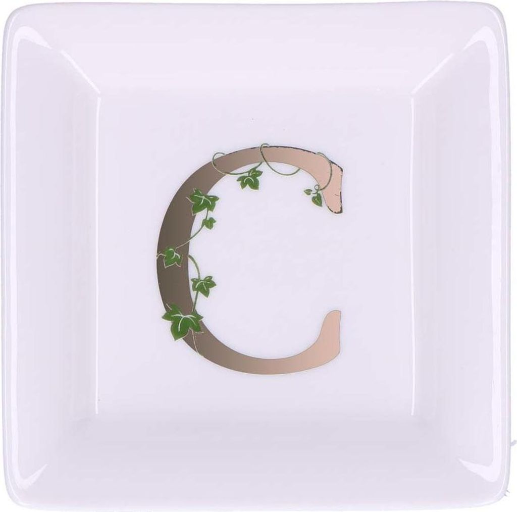 La Porcellana Bianca quadratische Platte 10 cm Muster c P00461010C