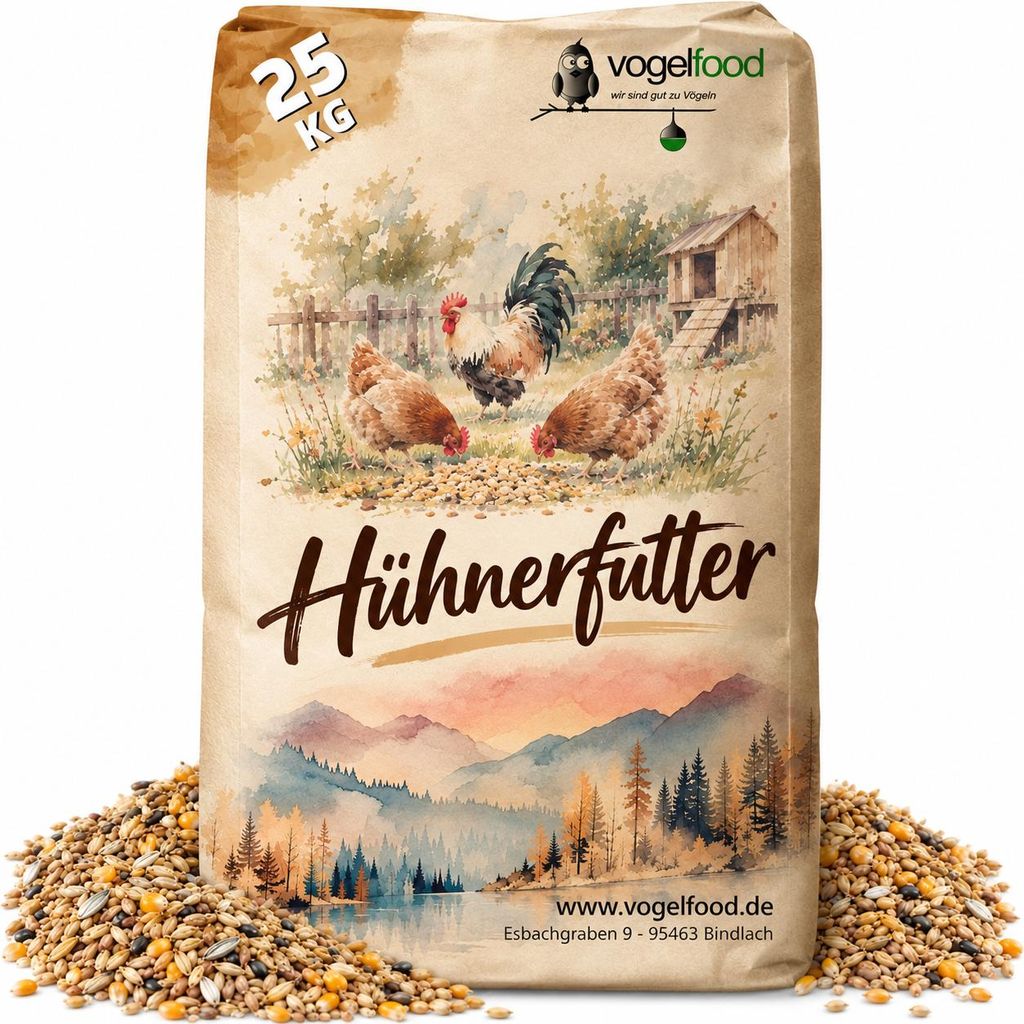 25 kg Hühnerfutter Geflügelfutter Körnerfutter GVO frei Produktbild 