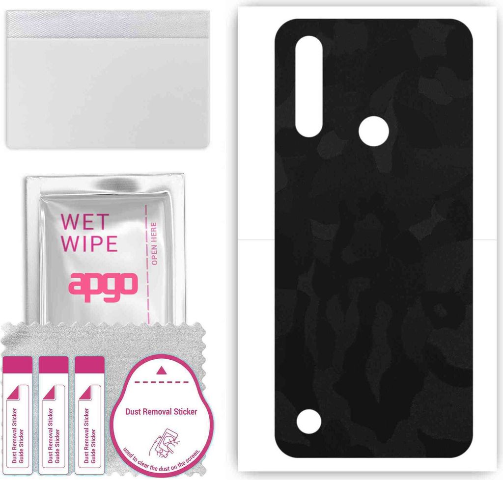 apgo Rückseite Schutzfolie, Skin, kompatibel mit Lenovo A8, Hinten Displayschutzfolie aus Vinylfolie, kratzfest, einfache Montage - Schwarzes Tarn...