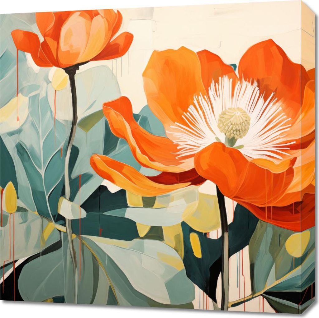 Bild 60x60cm Lebendige Landschaftsmalerei