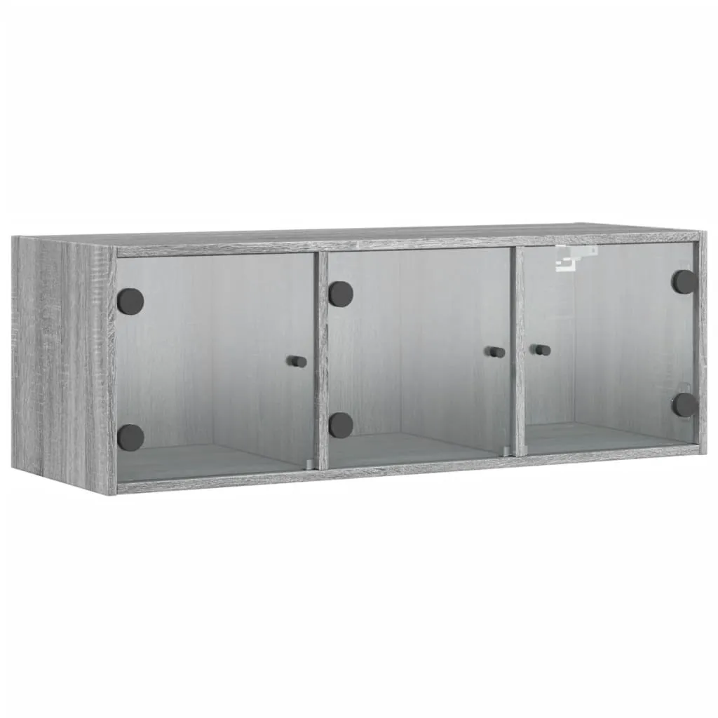 Pensile Vetratina 102x37x35 Grigio Sonoma | Mobile Sospeso Moderno
