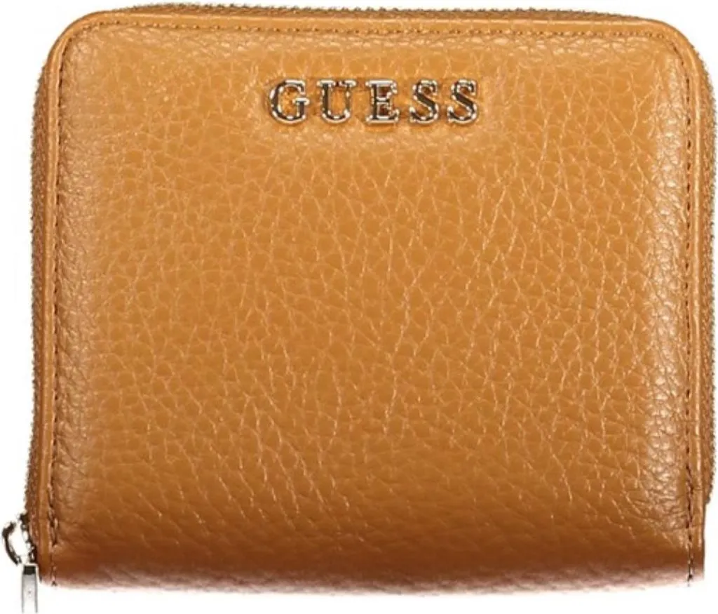 Portefeuille Guess caramel uni : sécurisez vos cartes avec style et élégance