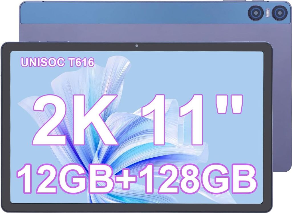 C Idee Android 13 Tablet, 11 Zoll Tablet 2K Großer Bildschirm, 12GB RAM + 128GB ROM (1TB TF), Google , 5G WiFi, 8000mAh Langlebige Batterie, 2024