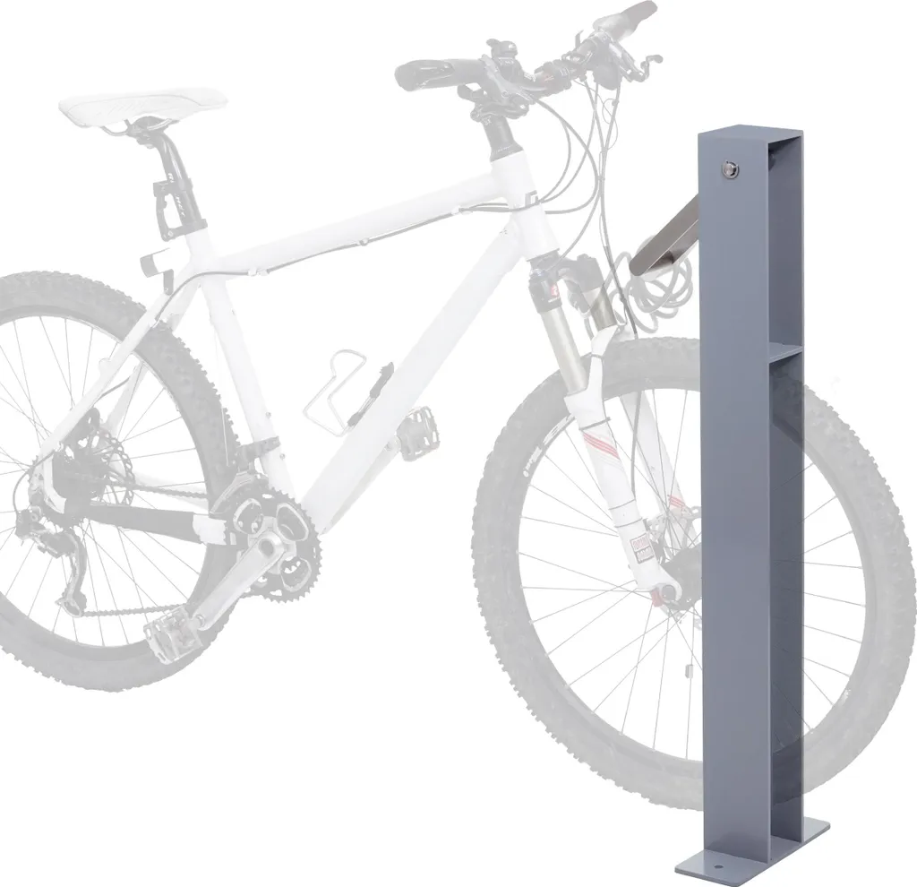 Portabiciclette HWC-G20 Acciaio Zincato Grigio | Rastrelliera Esterno