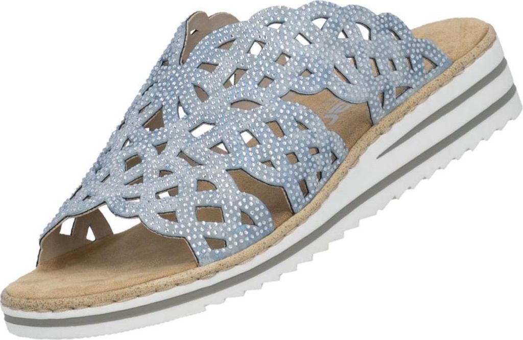 Rieker Pantolette hellblau in Gr. 36