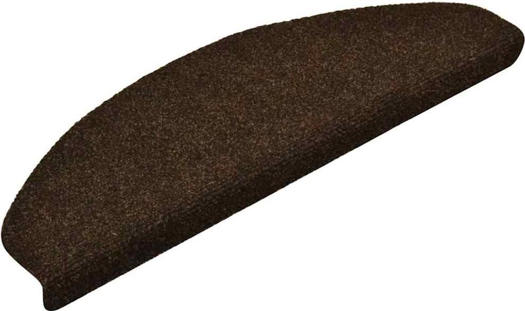 vidaXL Stufenmatten Selbstklebend 15 Stk. 65x21x4 cm Braun Halbrund Groß