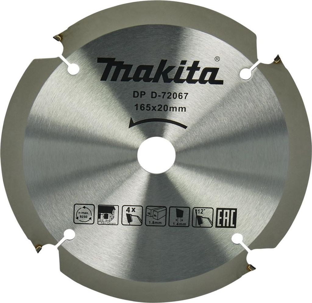 Makita D-72067 Lame pour panneaux de ciment 165x20mm 4 Image du produit 
