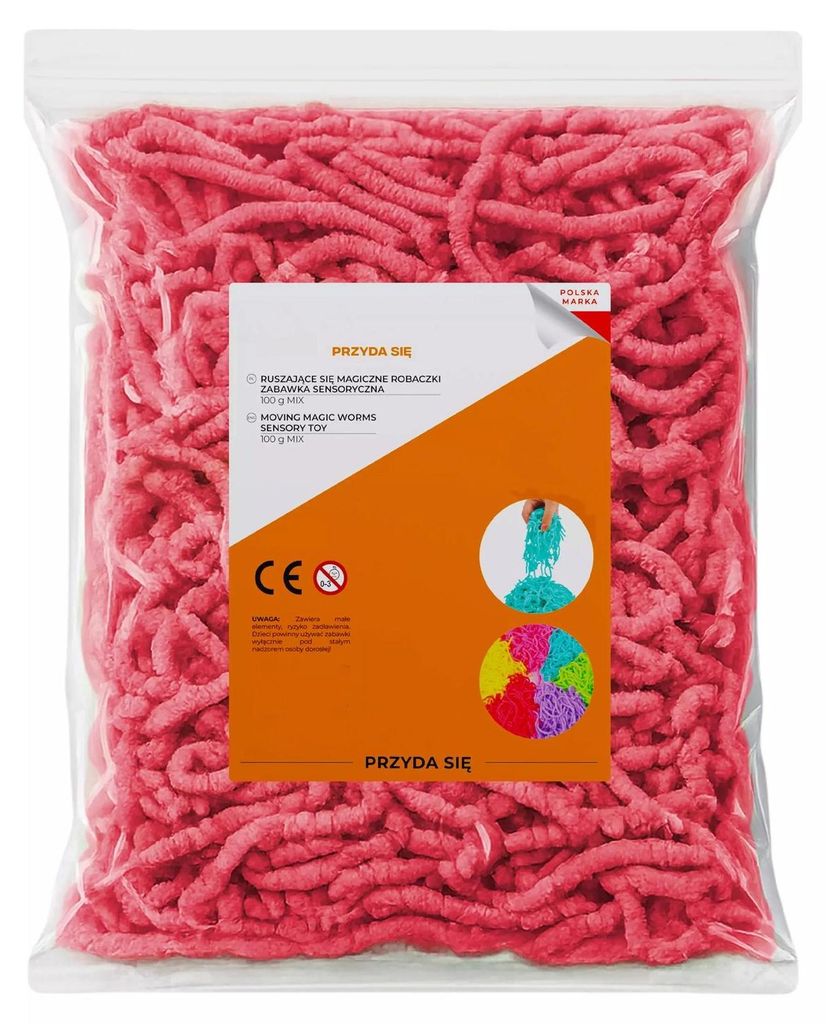 Senzorické červíky antistresová hračka pohyblivé gumové Obrázok produktu 