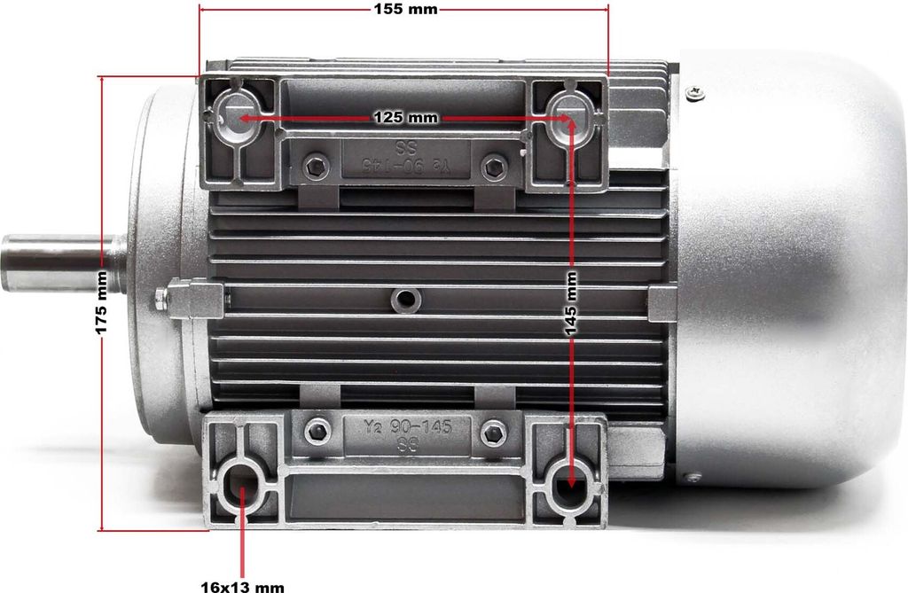 Wiltec Elektromotor 230 V 2,2 kW (3 PS) 1-phasig 2-polig Produktbild 5