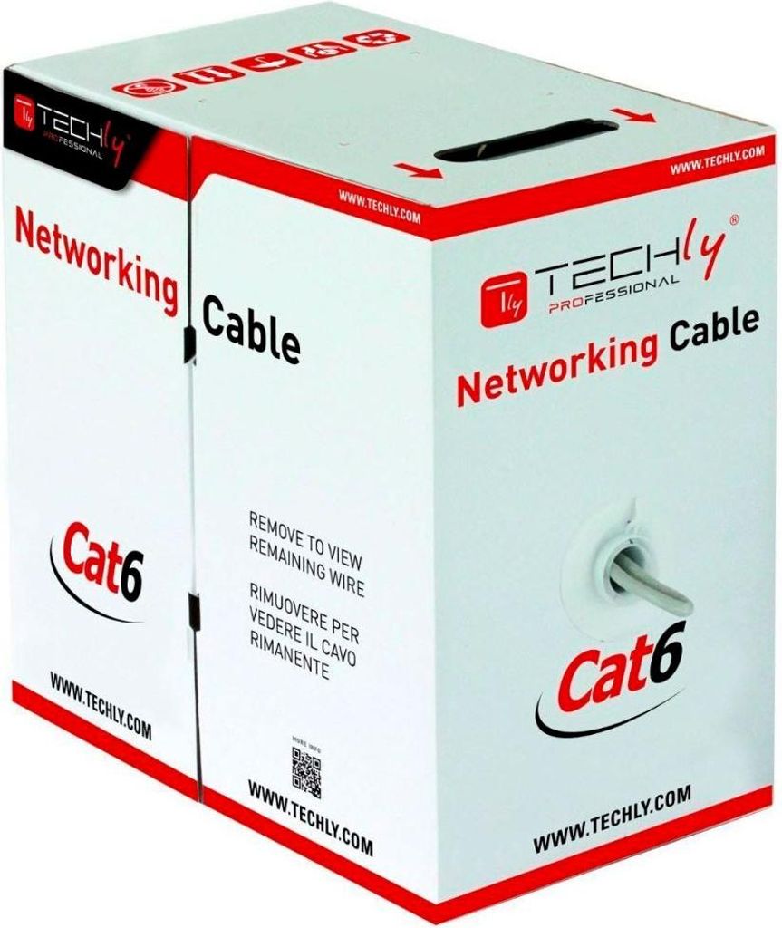 Techly ITP9-FLU-0305 Netzwerkkabel Grau 305 m Cat6 U/UTP (UTP)