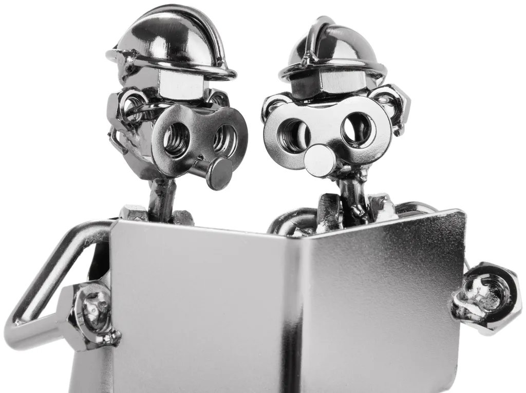 Figurine de Technicien en Fer Faite Main Objet Déco Métallique Unique - 4