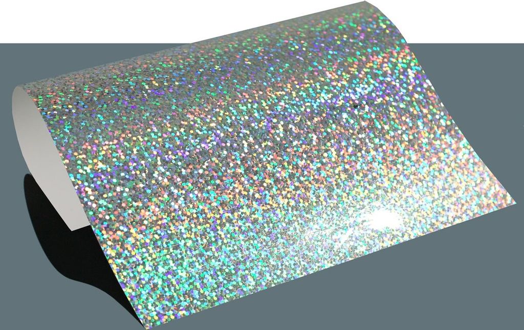 Selbstklebende Galaxy Hologramm Vinylfolie - Silber - 21 x 30,5cm