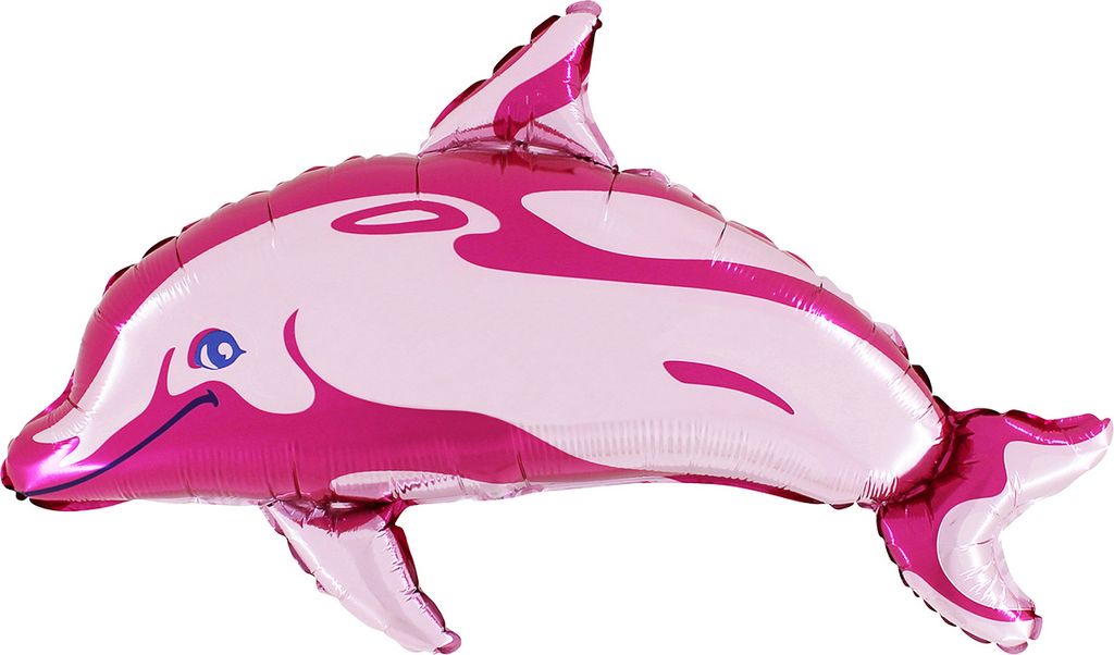Shape Folienballon "Delfin Pink" | 86 cm