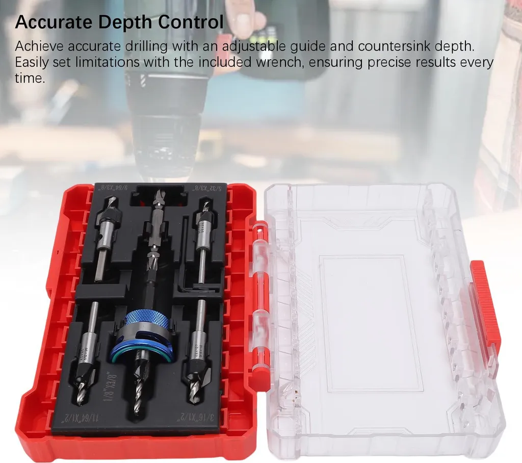 Foret à Chanfreiner M2 Ajustable avec Queue Hexagonale pour Menuisier - 17