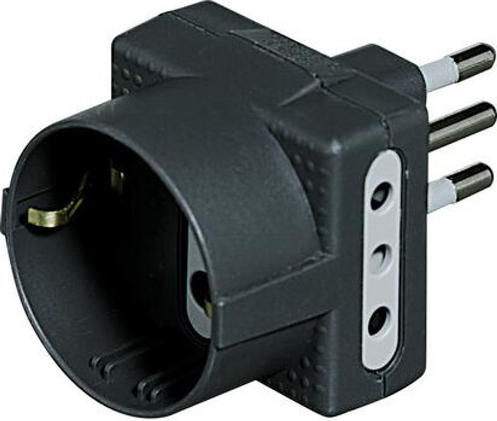 bticino S3610G Netzstecker-Adapter Typ L (IT) Anthrazit