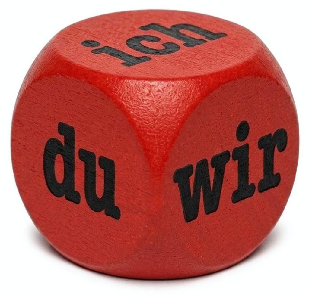 Ich Du Wir Lesewürfel Rot 30 mm – Kommunikationswürfel aus Produktbild 