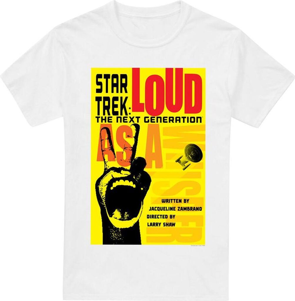 Star Trek - "The Next Generation Season 2 Episode 5" T-Shirt für Herren TV14012 (M) (Weiß)