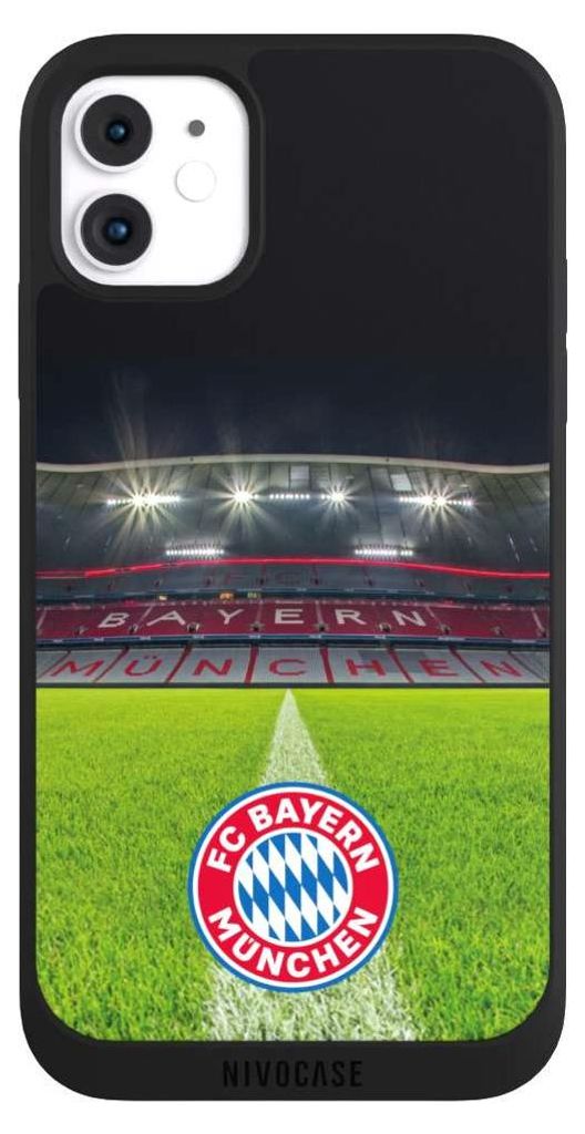 NIVOCASE Handyhülle für Apple iPhone 11 Hülle NIVOpure Case Schwarz FC Bayern München FCB Stadion