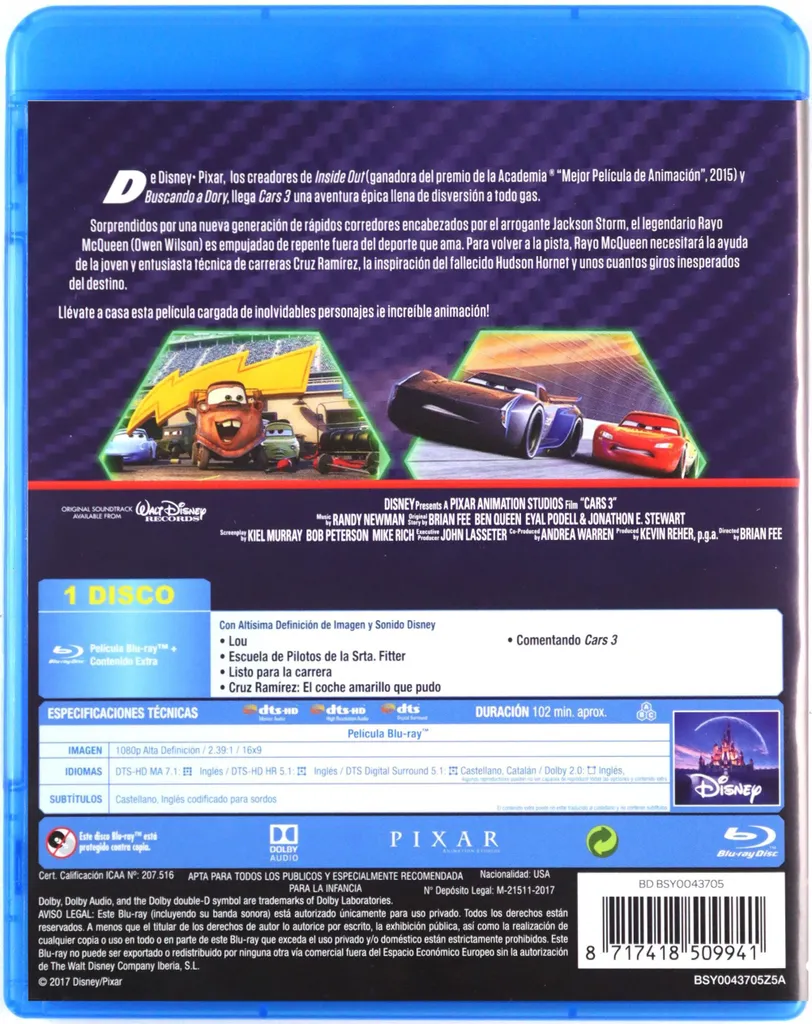 Cars 3 Evolution Blu-ray - La Version Originale pour les Puristes Cinéma - 2