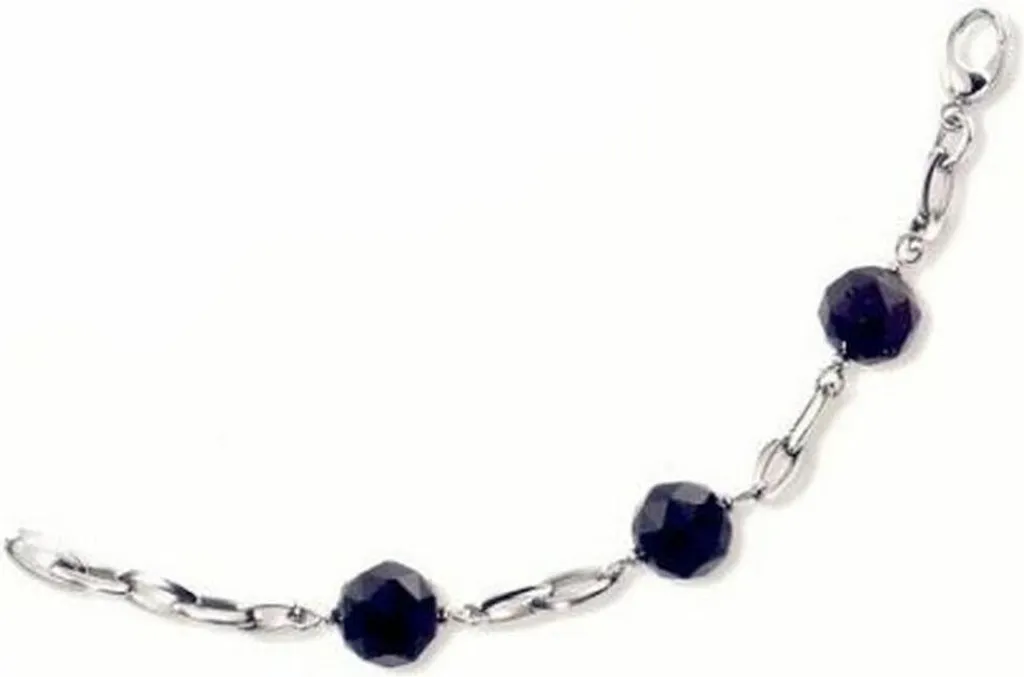 Bracelet Femme Morellato Black & White en Acier Noir et Cristaux Chic