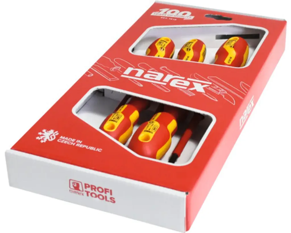 Jeu de tournevis S LINE ELEKTRO SLIM Narex isolés 1000V pour électricien