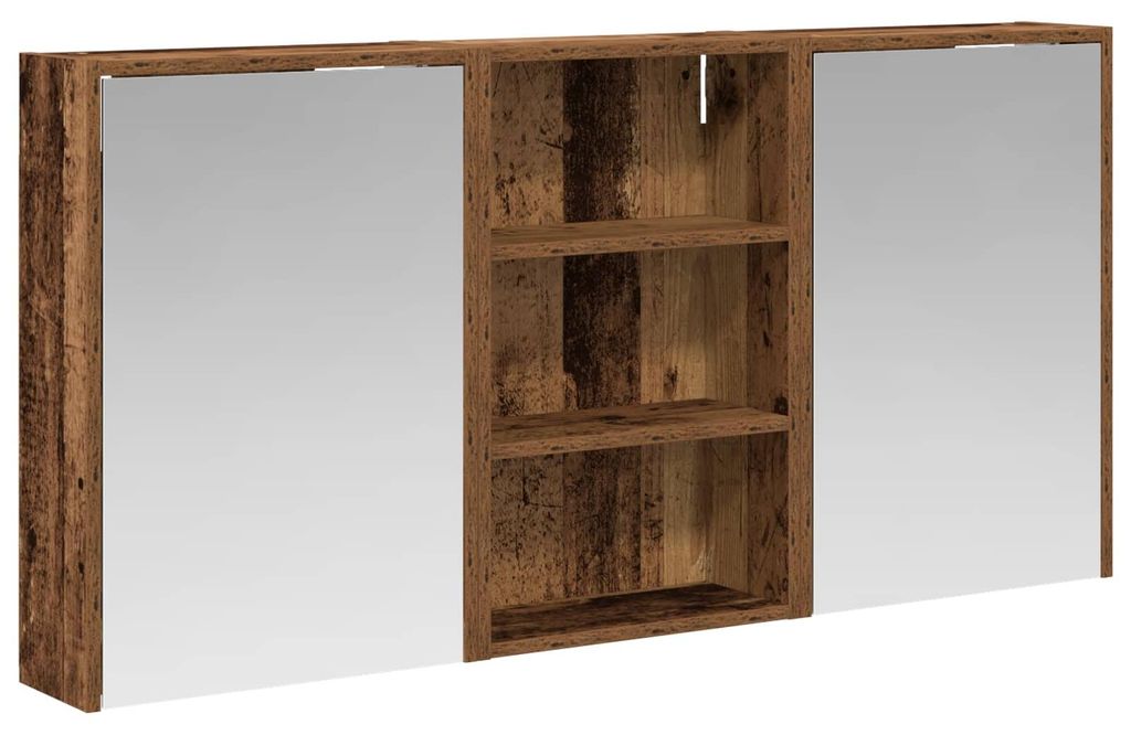 Badezimmerschrank-Set 3 pcs 126 x 16 x 62,5 cm Holzwerkstoff