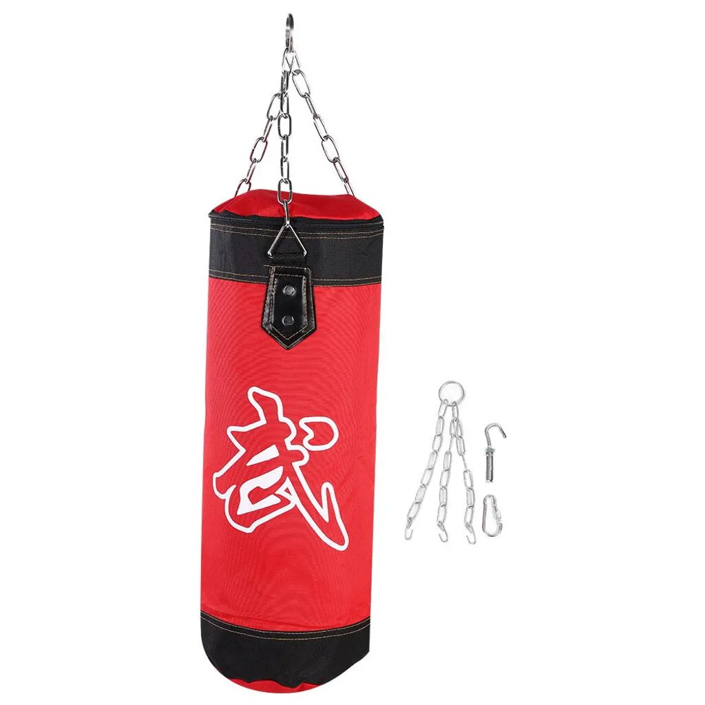 Punching Bag de Karaté 60cm Rouge Sac de Frappe pour Arts Martiaux