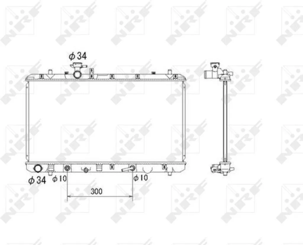Stop surchauffe : Radiateur moteur Fiat Sedici NRF 53580 OE 71747007