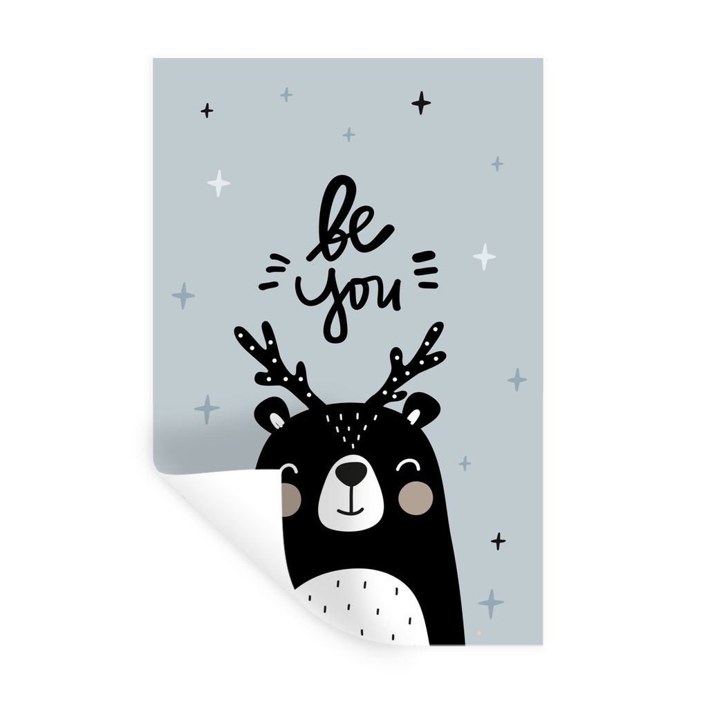 MuchoWow Wandtattoo Wandsticker Wandaufkleber Zitate - Sprichwörter - Baby - Sei du - Kinder - Kinder 40x60 cm Selbstklebend und Repositionierba...