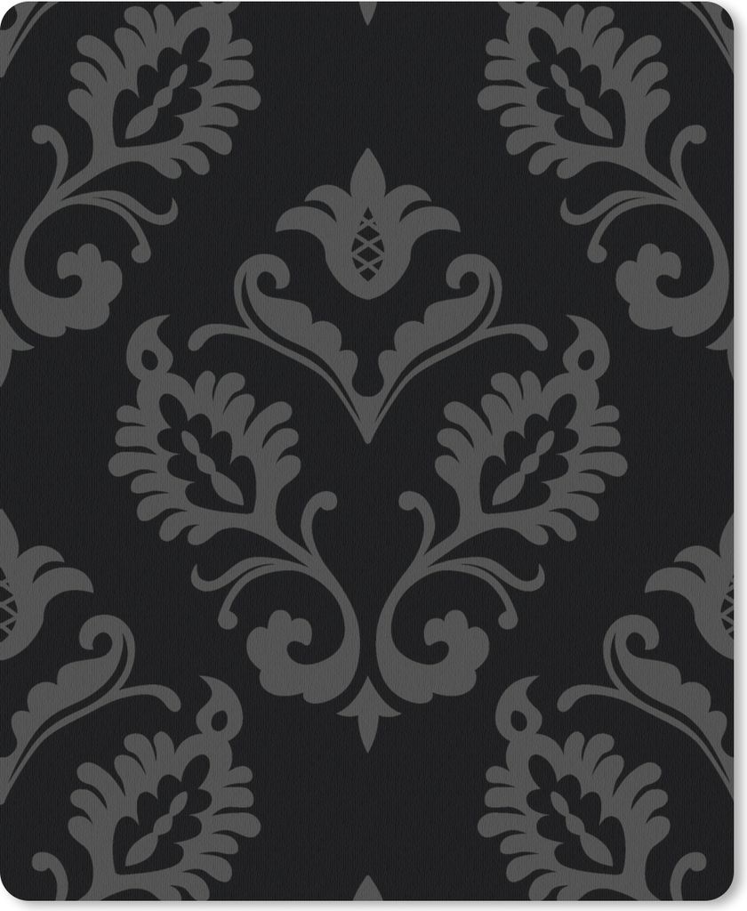MuchoWow Mauspad Mousepad Barock - Schwarz - Muster 19x23 cm - Mousepads - Maus Mat - Pad - Mausunterlage - Mauspads - Spielen