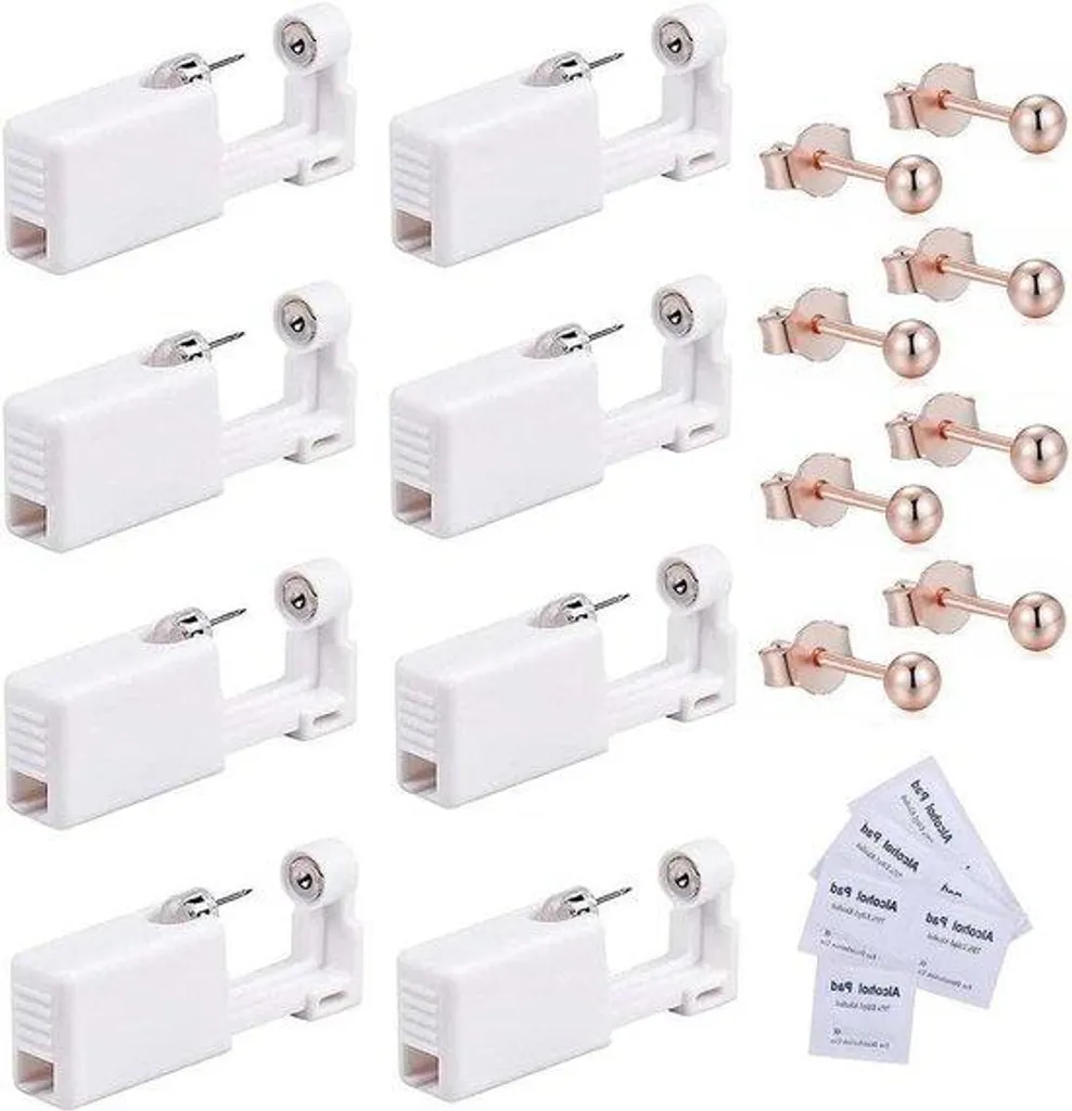 Kit de piercing oreille jetable avec 8 pistolets stériles en acier