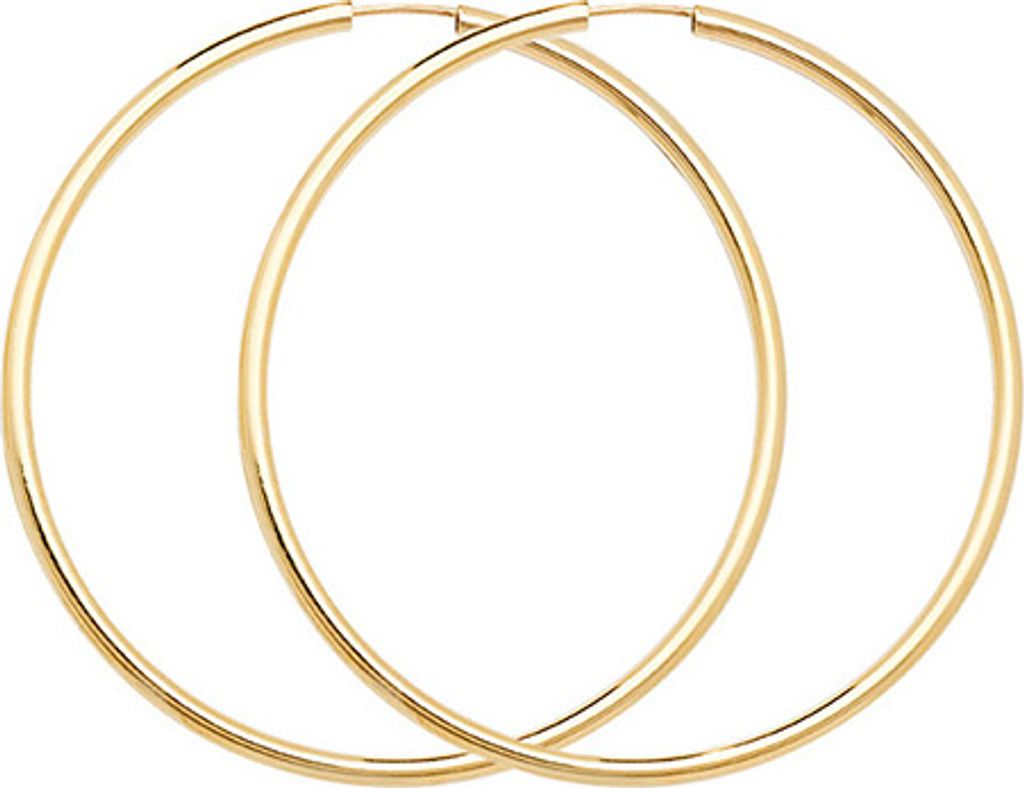 9 Karat (375) Gold Damen - Creolen / Ohrringe - 45mm; Produktbild 