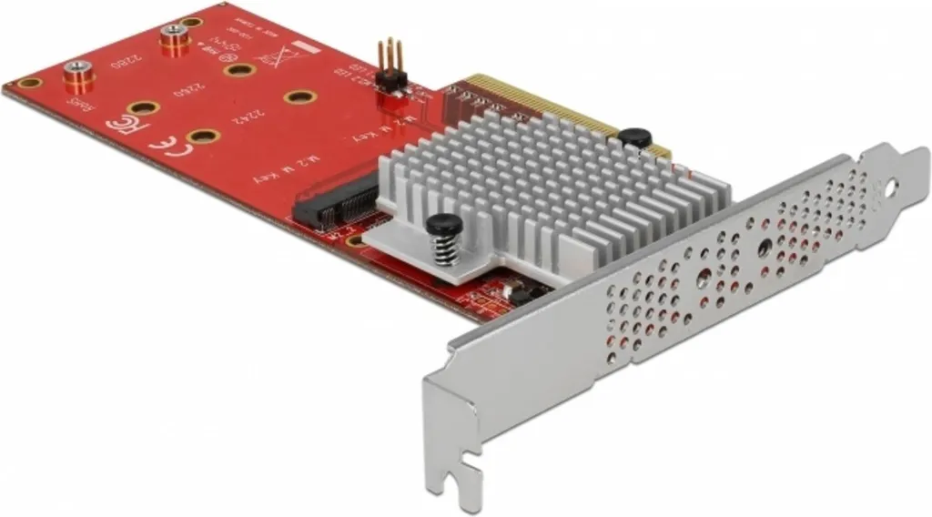 Carte contrôleur double NVMe M.2 format compact PCI Express x8